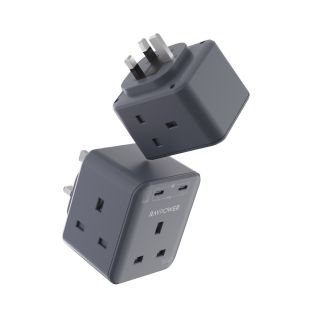 GaN 45W Travel Charger 3 AC Outlets and Dual USB-C by RavPower