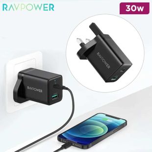 RAVPower 30W PD USB-C and USB-A Wall Charger