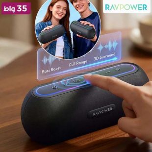 مكبر صوت لاسلكي مع إضاءة RGB قوة 35 واط من RAVPower