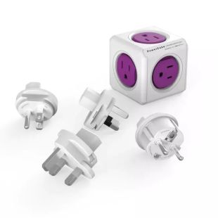 مشترك كهرباء PowerCube  مزود بـ 4 مقابس ومنفذين USB
