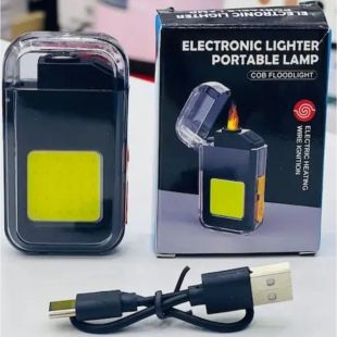 ولاعة كهربائية مع مصباح LED COB