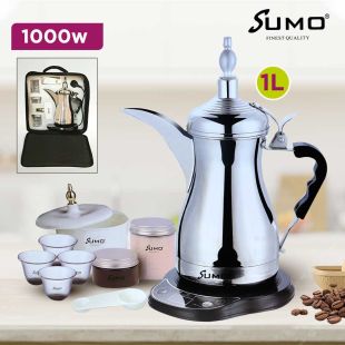 Electric Arabic Coffee Maker Set 1000W with Deluxe Bag By Sumo