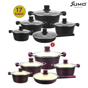 طقم أواني طهي جرانيت 17 حبة من Sumo