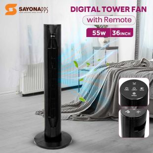 36 Inch Digital Tower Fan with Remote by Sayona