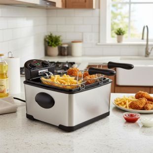 4L Dual Basket Deep Fryer by Sayona