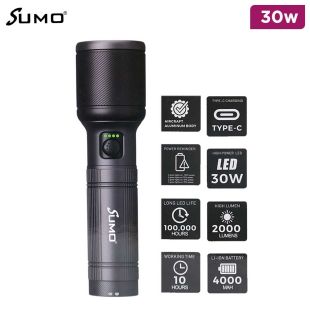 SUMO 2000 Lumens Flashlight 30W