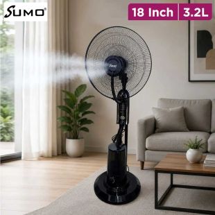 Sumo 3.2L Stand Misting 18 Inch Fan with Remote
