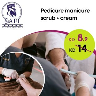 Pedicure Manicure + Scrub + Cream at Safi Spa & Salon