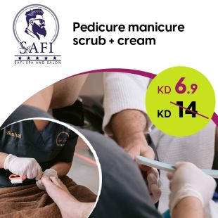Pedicure Manicure + Scrub + Cream at Safi Spa & Salon