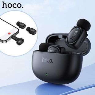 Graceful Dual Wireless Lavalier Microphone with USB-C Charging by Hoco