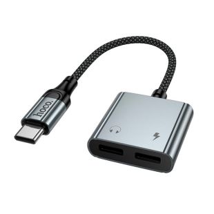 Hoco 2-in-1 Type-C Adapter 10W 2A 0.15m - Gray
