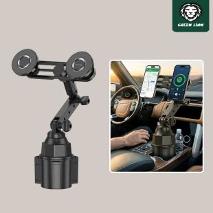 ستاند هاتف مغناطيسي مزدوج لقاعدة أكواب السيارة من Green Lion