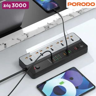 مشترك كهرباء 3000 واط 5 مخارج 9 USB من Porodo