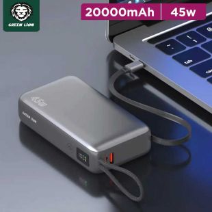 20000mAh Power Bank 45W PD with Built-in Cable by Green Lion Dakar