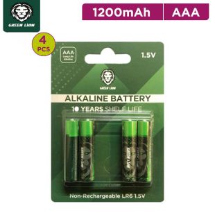 Green Lion Alkaline AAA Batteries 4 Pcs