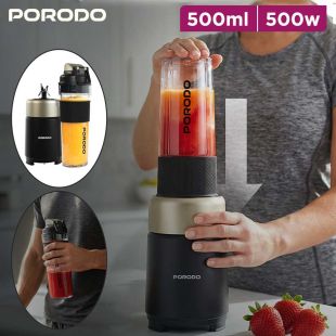 2 in 1 Juicer Blender and Cup 500ml 500w by Porodo