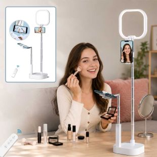 Multifunction Live Broadcast Stand with LED Fill Light