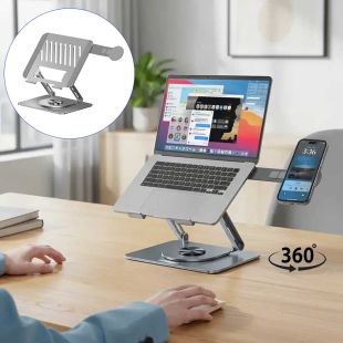 قاعدة لابتوب قابلة للطي مع قاعدة هاتف MagSafe من Porodo