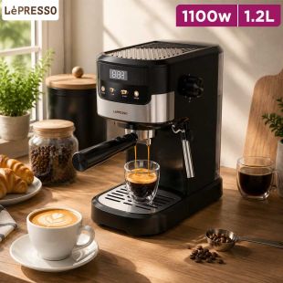 1.2L Espresso Machine 20 Bar 1100W by LePresso