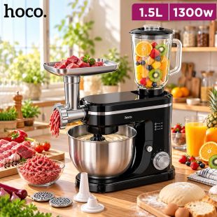3-in-1 Food Processor 1300W with Meat Grinder and1.5L Juicer by Hoco