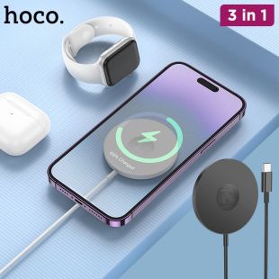 Fast 3-in-1 Magnetic Wireless Fast Charger by Hoco
