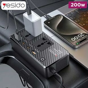 Adapter Charger Car Inverter 200W by Yesido
