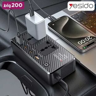 محول شاحن سيارة قوة 200 واط من Yesido