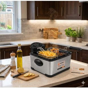 Sayona Electric Stainless Steel 4L Deep Fryer 2000W