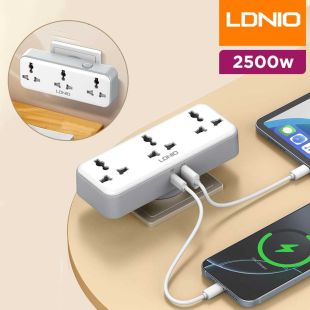 Universal 2500W Power Extension with USB-A + Type-C PD Ports by LDNIO