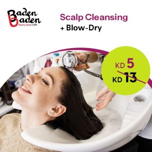 Head Scalp Cleansing + Blow-Dry at Baden Baden Beauty Salon & Spa
