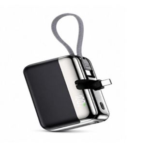 بطارية احتياطية 10000 مل أمبير مع موصل USB-C وكيبل Type-C مدمج من Denx