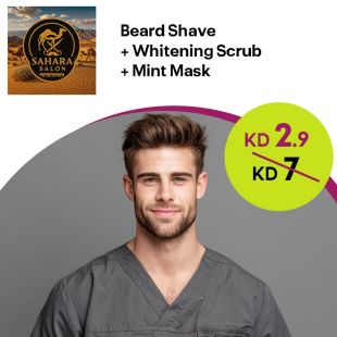 Beard Trim + Whitening Buffer + Mint Mask at Sahara Salon