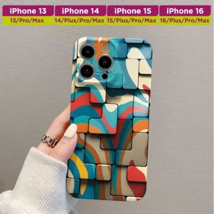 غطاء حماية هاتف Abstract Puzzle Pattern لأجهزة آيفون