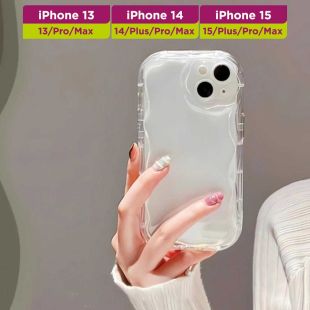 غطاء حماية هاتف شفاف مقاوم للصدمات لهواتف آيفون