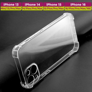 غطاء حماية هاتف ناعم سميك شفاف iPhone 14