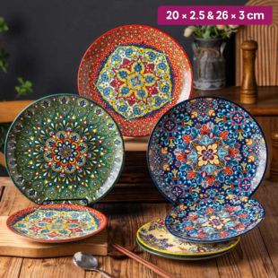 Bohemian Porcelain Flat Plate