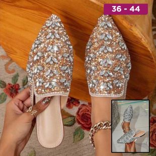 Elegant Rhinestone Flats For Women