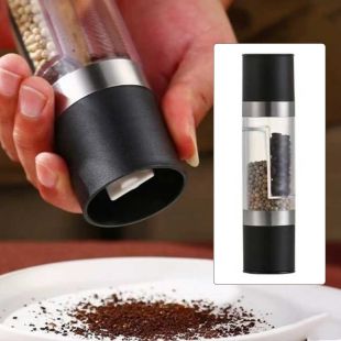 Manual Pepper Grinder with Double Plastic Head