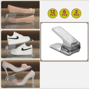 Transparent Double Layer Shoe Stand