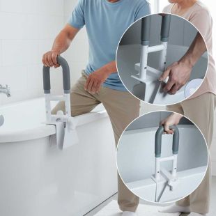 Non-Slip Metal Bathtub Support Handle