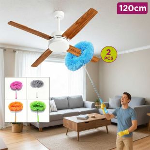 Extendable Feather Duster with Cat Design Handle 2 Pieces