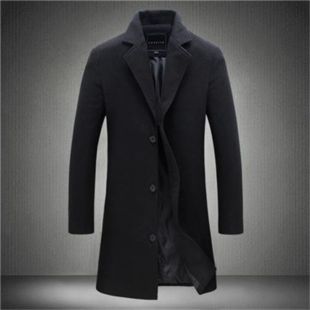 Men's Classic Long Wool Overcoat
