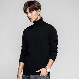 High Neck Cotton Sweatshirt for Men