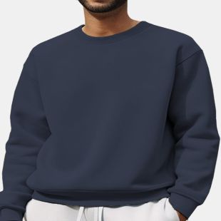 Fleece Lined Round Sweatshirt for Men