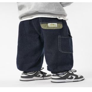 Boys Multi-pocket Denim Pants - 110 cm