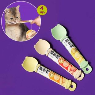 ملاعق تغذية للحيوانات الأليفة - 4 حبة