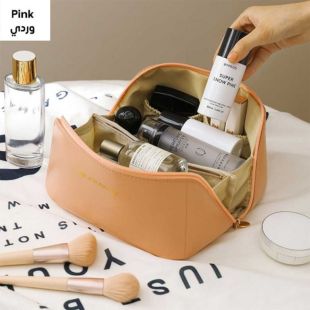 حقيبة كبيرة لمستحضرات التجميل- وردي