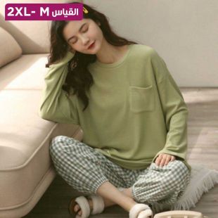 طقم بيجامة مربعات أنيقة للسيدات