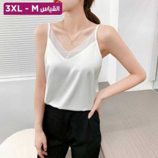 توب ساتان بدون أكمام للسيدات