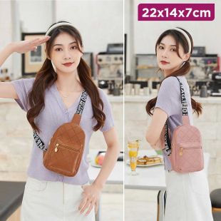 Embossed Bag for Women - 22 × 14 × 7 cm